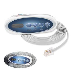 lot 45954 image: Usvehj 53238 Topside Control Panel Replace for Balboa 53238, 4-Button Hot Tub Control Panel VL200, for Mini Oval Heat Jacket (7ft. Cord) - Retail $129