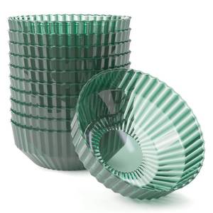 lot 45969 image: Exquisite Green Plastic Bowls Disposable - 16 Oz - 20 Count - Disposable Soup Bowls - Great for Weddings Parties And Formal Occasions - Retail $25