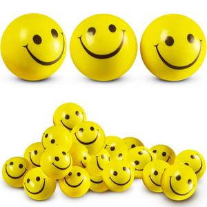 lot 58279 image: Smile Face Squeeze Balls (24 Pcs Bulk) for Kids and Adults, 2 Inch Mini Yellow Fun Happy Face Stress Anxiety Relief Balls, Hand Therapy Sensory Fidget Toy, Classrooms, Game Prize, Party Favor Gift - Retail $18