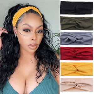 lot 58332 image: XTREND 6 Pcs Headbands for Women, Twisted Cross Elastic Head Bands Yoga Workout Headband Non-Slip Sweat Soft Headbands Solid Color Simple Versatile Hair Accessory Hairbands - Retail $7
