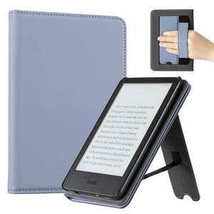 lot 58334 image: CoBak Case for 6 E-Reader - PU Leather Smart Cover with Auto SleepWake & Hand Strap, not Compatible with Kobo Clara,Purple Skin - Retail $27