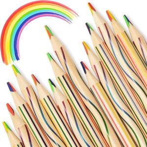 lot 58356 image: ThEast Party Favors Rainbow Pencils 30 Pieces, Back to School Supplies for Teens, 4 in 1 Colored Pencils for Kids, Goodie Bags Stuffers, Classroom Gifts - Retail $12