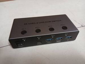 lot 58371 image: 8K USB 3.0 UHD KVM Switch 4 Port - Retail $45