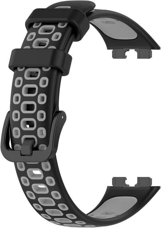 lot 64965 image: Compatible with Huawei Band 8 Replacement Band - Replacement Silicone Wrist Watch Band Strap Compatible with Huawei Band 8(Silicone Black  Grey)
