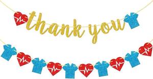 lot 63967 image: Thank You Banner, Thank You Nurses, Nurse Birthday Theme, Hospital Banner, Medical Decorations