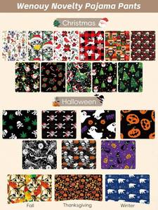 lot 63983 image: Mens Christmas Pajama Pants,Novelty Funny Soft Pj Sleep Lounge Bottoms with Pockets & Drawstring