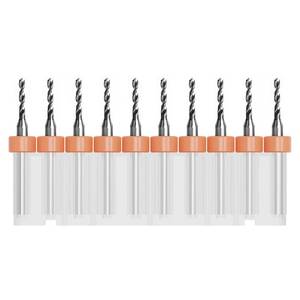 lot 64008 image: 10Pcs PCB Drill Bits Set, 18 Shank 1.7mm Micro Twist Bit Spiral Flute Carbide for Print Circuit Board Stone Dremel Jewelry CNC Engraving