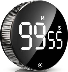 lot 65344 image: Digital Kitchen Timers, Magnetic Visual Timer Large LED Display Magnetic Countdown Countup Timer Volume Adjustable for Classroom Cooking Baking Teaching, Easy for Kids and Seniors (Black)