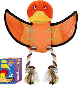 lot 65407 image: PetiFine Dog Toys, Squeaky Dog Toys for Aggressive Chewers, Stuffed Animals Dog Toys to Keep Them Busy, Interactive Tug of War Dog Toy for Small, Medium and Large Dogs