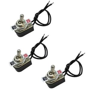 lot 65411 image: 3 PCS Heavy Duty Toggle Switch SPST 2 Pin ONOff Rocker Toggle Switch 6A125V 3A250V with Weatherproof Cover for Car Truck Boat Marine