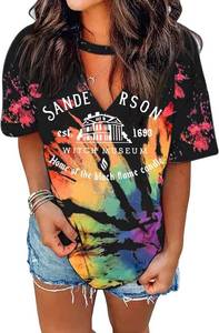 lot 65425 image: MAIHUN Halloween Shirt for Women Hocus Pocus Shirts Sanderson Sisters Scary Movies T Shirt Horror Squad Tee Tops