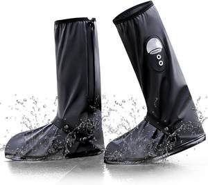 lot 1062 image: Waterproof Shoe Covers for Men Women,Rain Shoe Covers with Reflector, Rain Gear Reusable & Foldable Rain Boot Shoe Covers with Zipper, Non-Slip & Breathability (Large WomenLarge Men)