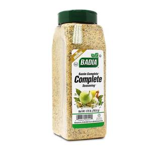 lot 1073 image: Badia Complete Seasoning, 28oz - All-Purpose Spice Blend of Garlic, Onion, Salt, Pepper, Herbs & Spices - Savory Signature Blend
