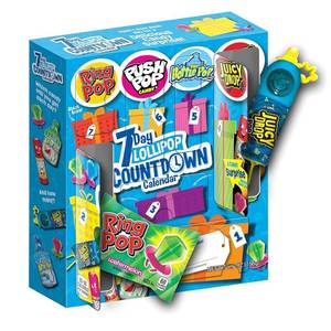 lot 1096 image: Bazooka Candy Brands 7 Day Easter Candy Countdown Calendar, Full-Size Surprise Hard Candy Lollipops, Ring Pop, Push Pop, & More Customizable Gift Box for Easter Basket Stuffers