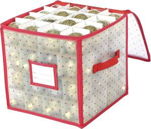 lot 3002 image: Sattiyrch Plastic Christmas Ornament Storage Box with Trays,Customizable Dividers,Dust-Proof Durable Ornament Organizer Holder,Christmas Storage Containers,Holds 64 x 3 inch Ornaments