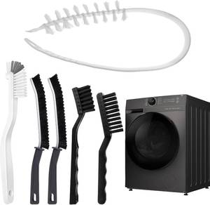 lot 3068 image: XANGNIER Washing Machine Cleaning Brush Kits,Front Load Washer Scrub Cleaner Tools Accessories-1 Pcs Drum Laundry Cleaner Brush and 5 Pcs Crevice Cleaning Brush for Tight Spaces and Washer Rubber Seal