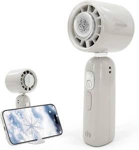 lot 3115 image: Portable Handheld Turbo Fan, Powerful High Speed Cooling Ice Fan, 4500mAh Rechargeable Handheld Fans, 1-100 Stepless Speed Adjustment, LED Display, Personal Fans for Travel, Outdoor, Office, Makeup
