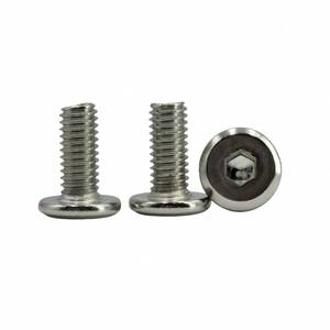 lot 3128 image: M6-1x10mm Flat Head Hex Socket Cap Screws Bolts 50Pcs,304 Stainless Steel Furniture Bolts, Full Thread(with Hex Spanner)