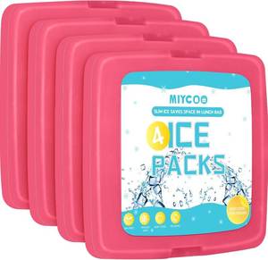lot 3132 image: MIYCOO Ice Packs for Lunch Boxes & Lunch Bag - Quick Freeze Ice Pack Space Saving Freezer Packs - Reusable Slim Original Cool Pack - Cooler Accessories for Beach, Camping and Fishing