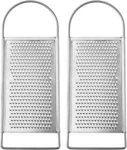 lot 3139 image: Fine Graters for Kitchen 2 Pcs - Flat Grater Stainless Steel - Shredder Kitchen with Handle - Food Grater for Cheese, Fruits, Vegetables