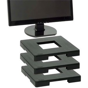 lot 3177 image: DAC DTA02151 1.25 in. Standard Monitor Riser Block for Flat Panel Display Type Supported, Black