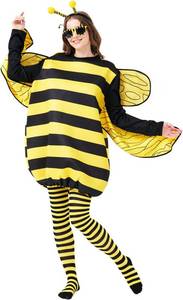 lot 3181 image: Max Fun Bee Costume for Adults Bumble Bee Dress Up Halloween Cosplay Accessories for Women XL
