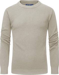 lot 3219 image: Isle Bay Linens Mens Crewneck Sweater, Pullover for Men, Long Sleeve. Large