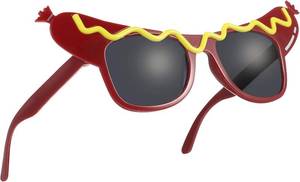 lot 3253 image: Garneck Hot Dog Sunglasses for Adults - Funny Shape Eyewear Party Costume Accessories - Decorative Glasses for Holiday Birthday Halloween Carnival and Masquerade Party