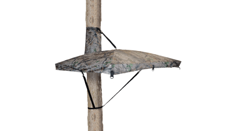 lot 1035 image: Muddy MUD-CR5055 Universal Tree Seat Hang On Climbing Treestand Shade Umbrella - Retail $142