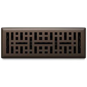 lot 1024 image: Sierra Grates 2x12 Metal Floor Register Vent Cover, Metro Design Bronze Finish, Decorative Steel HVAC Air Vent Grille, Durable Heavy Duty Floor Vent for Home, Easy Install - Retail $16