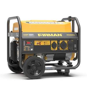 FIRMAN P03504 Gas Portable Generator, 4450W Recoil Start, 120V, CO Alert, Quiet 67dB, 208cc Engine, 5-Gallon Tank, 14 Hrs Runtime, Wheel Kit, Ideal Power Solution for RV, Home & Outdoor Adventures - Retail: $650