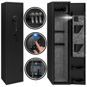 lot 1052 image: Pro Steel HSC8 Gun Safe for Home  4-5 Rifle & Pistol Electronic Digital Lock Cabinet with Removable Shelf Quick Access Gun Safe for Rifles and Pistols - Retail $260