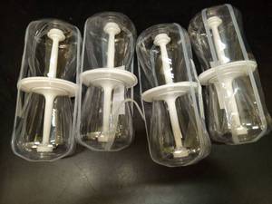 lot 1069 image: Double Wall Glass Drinking Cups Set of 8 - Retail $15