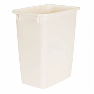 lot 1085 image: Rubbermaid 21 Quart Traditional Kitchen Bathroom and Office Rectangular Plastic Open Wastebasket Trash Can Bisque - Retail $26