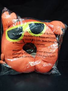 lot 1112 image: Sunny Crab Orange Travel Pillow - Soft U-Shape Neck Support for Flights, Road Trips, Office Naps & More - Retail $23