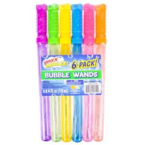 lot 1120 image: Sunny Days Entertainment Maxx Bubbles 4oz Bubble Wands �� 6 Pack Bubble Wand Toy  Summer Fun, Outdoor Birthday Party Favors for Kids - Retail $9
