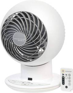 lot 1125 image: IRIS USA WOOZOO Air Circulator Fan with Remote, Oscillating, 5 Speeds, Quiet Motor, Small Fan for Bedroom, Office, Dorm, White - Retail $56