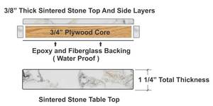 Sintered Stone Tabletop 72x30