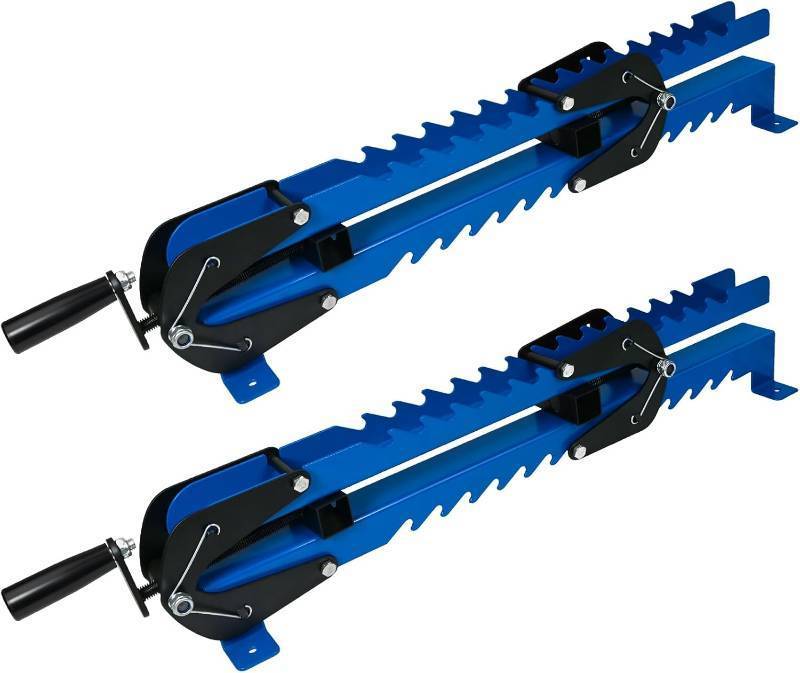 lot 151921 image: Mini Deluxe Panel Clamps (2-Pack),4-Way Pressure Steel Clamp, Moderate Size, Used for Cutting Boards, Tabletops, and Cabinet Manufacturing with Storage Racks, with Clamp Rails And Fixable Feet