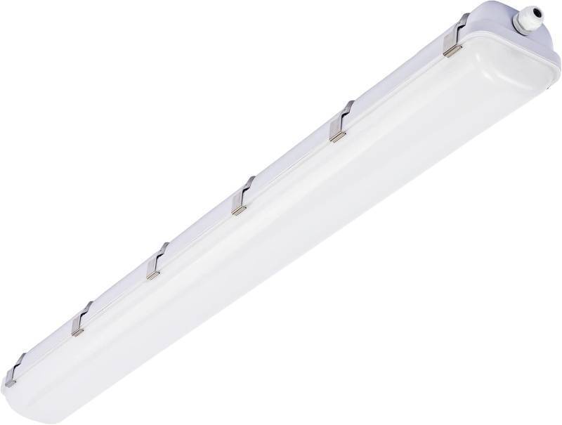 lot 271210 image: 4FT LED Vapor Tight Light, 60W 6600lm(100W Eq.) Vapor Proof Light Fixture, 5000K Waterproof Shop Light for Car Wash, Carport, Walk in Freezer, Parking Garage, UL List 1-Pack