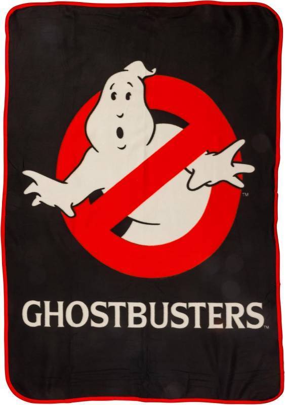 lot 471293 image: Silver Buffalo Ghostbusters No Ghost Movie Logo 45 x 60 Fleece Throw, Soft and Cozy Blanket, 180 GSM