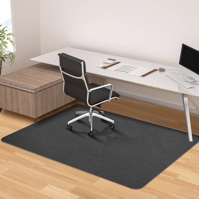 lot 201367 image: Office Chair Mat for Hardwood Floor - Anti-Slip Floor Protector, Desk Chair Mat, Low-Pile Rug, Gaming Rolling Chair Mat Multi-Purpose Floor Protector for Office Chair (Dark Grey, 36X48 in)