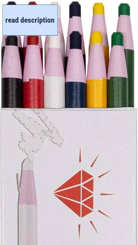 lot 461155 image: HOMSSEM New China Markers Grease Pencils   12-Pack Multi-Surface Wax Markers for Glass, Metal, Plastic   Non-Sharpening Peel Off China Marker (Mix 12p)
