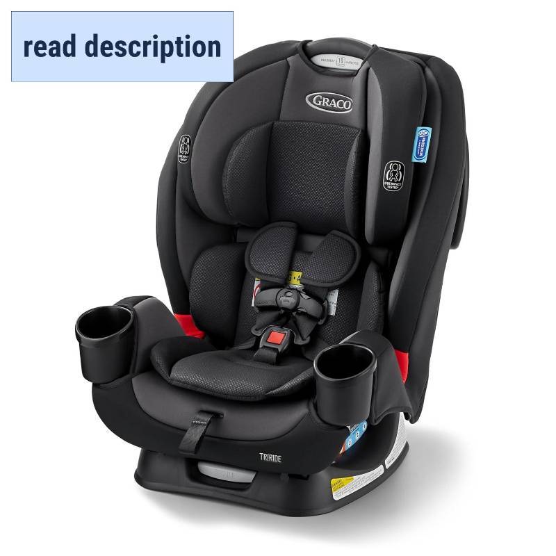 lot 371151 image: Retails for $200 Graco TriRide 3-in-1 Reclining Car Seat, Kipling - Rear & Forward Facing Car Seat, Highback Booster, Adjustable Headrest