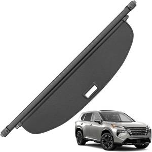lot 142100 image: Trunk Cargo Cover for Nissan Rogue 2021-2026 (Not Rogue Select and Sport), Anti-Peeping Retractable Cargo Cover for Security Shade, Privacy Screen with Carbon Fiber Texture, Rogue Accessories
