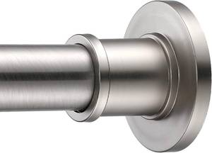 lot 142126 image: BRIOFOX Industrial Shower Curtain Rod - Rustproof Non-Slip 43-72 Inch 304 Stainless Steel Tension Curtain Rod for Window or Bathroom, Brushed Nickel