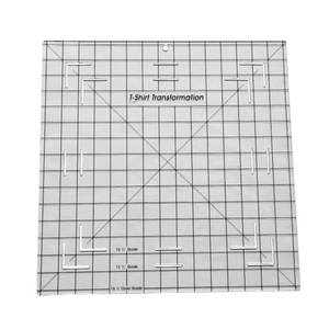 lot 242033 image: HONEYSEW T-Shirt Alignment Transformation Ruler 15.5x15.5 inches Quilting Template