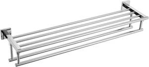 lot 242043 image: KOKOSIRI Bathroom Towel Rack Towel Holder 32 Inches Bath Towel Shelf with Double Towel Bars Wall Mounted, Polished Chrome Stainless Steel B6005CH-L32