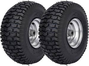 lot 242048 image: 15x6.00-6 Lawn Mower Tire Riding Mower Tire and Wheel Front Tire Compatible with John Deere Craftsman Husqvarna Lawn Mower Tires Tractors Tire