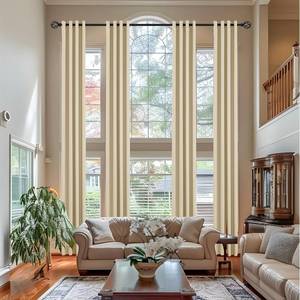 lot 441994 image: Extra Long Blackout Curtains, Grommet High Ceiling Long Blackout Curtain Drapes for Living Room,Bed Room(1 Panel, Beige, 52x144)